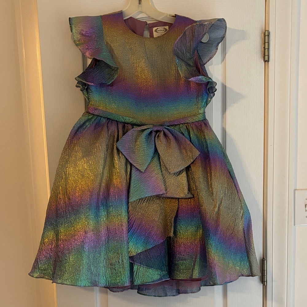 Joyfolie Glittering Gold and Lavender Dress
